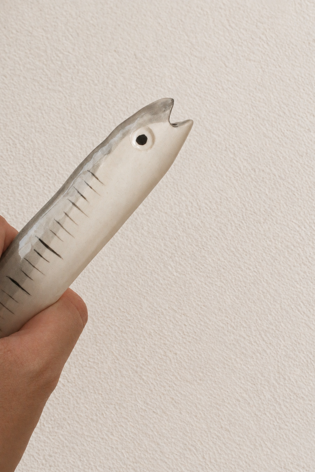 Fish-Shaped Ceramic Straw