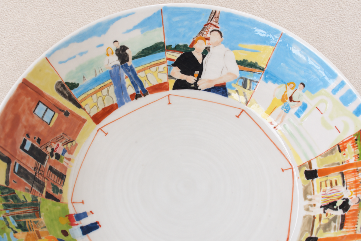 10in Custom Hand-Painted Memory Bowl from Your Photos