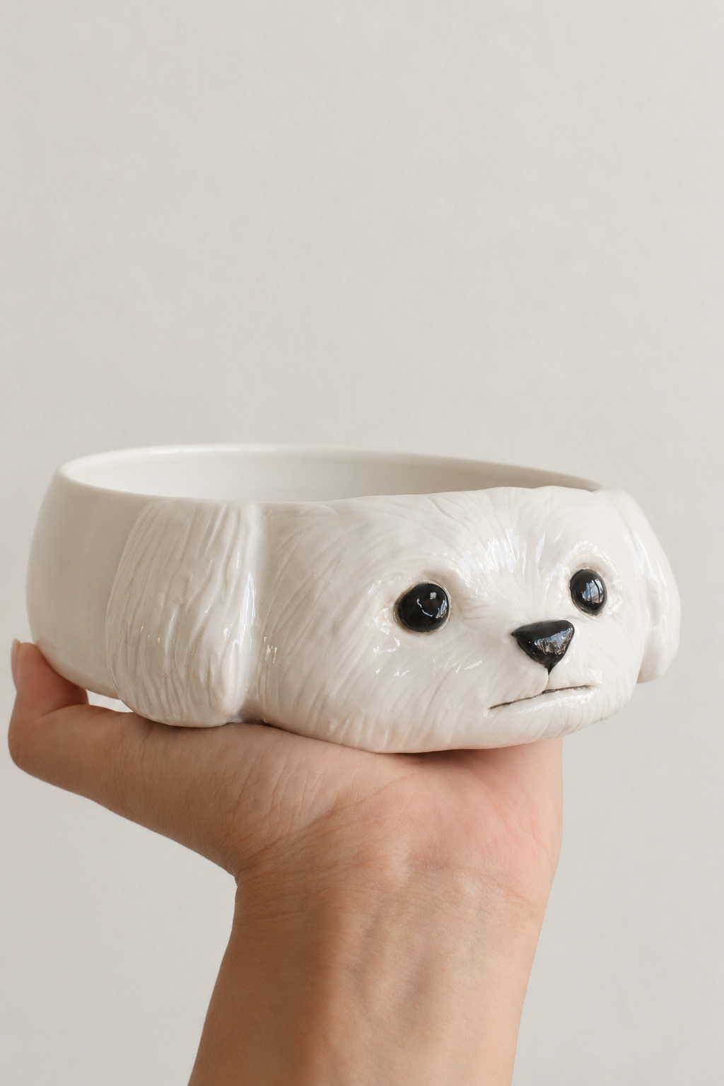 Personalized Pet Portrait Ceramic Bowl
