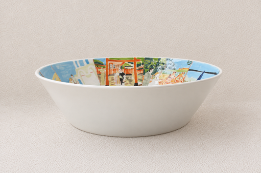 10in Custom Hand-Painted Memory Bowl from Your Photos