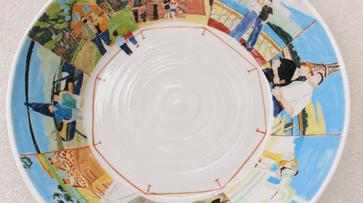 10in Custom Hand-Painted Memory Bowl from Your Photos