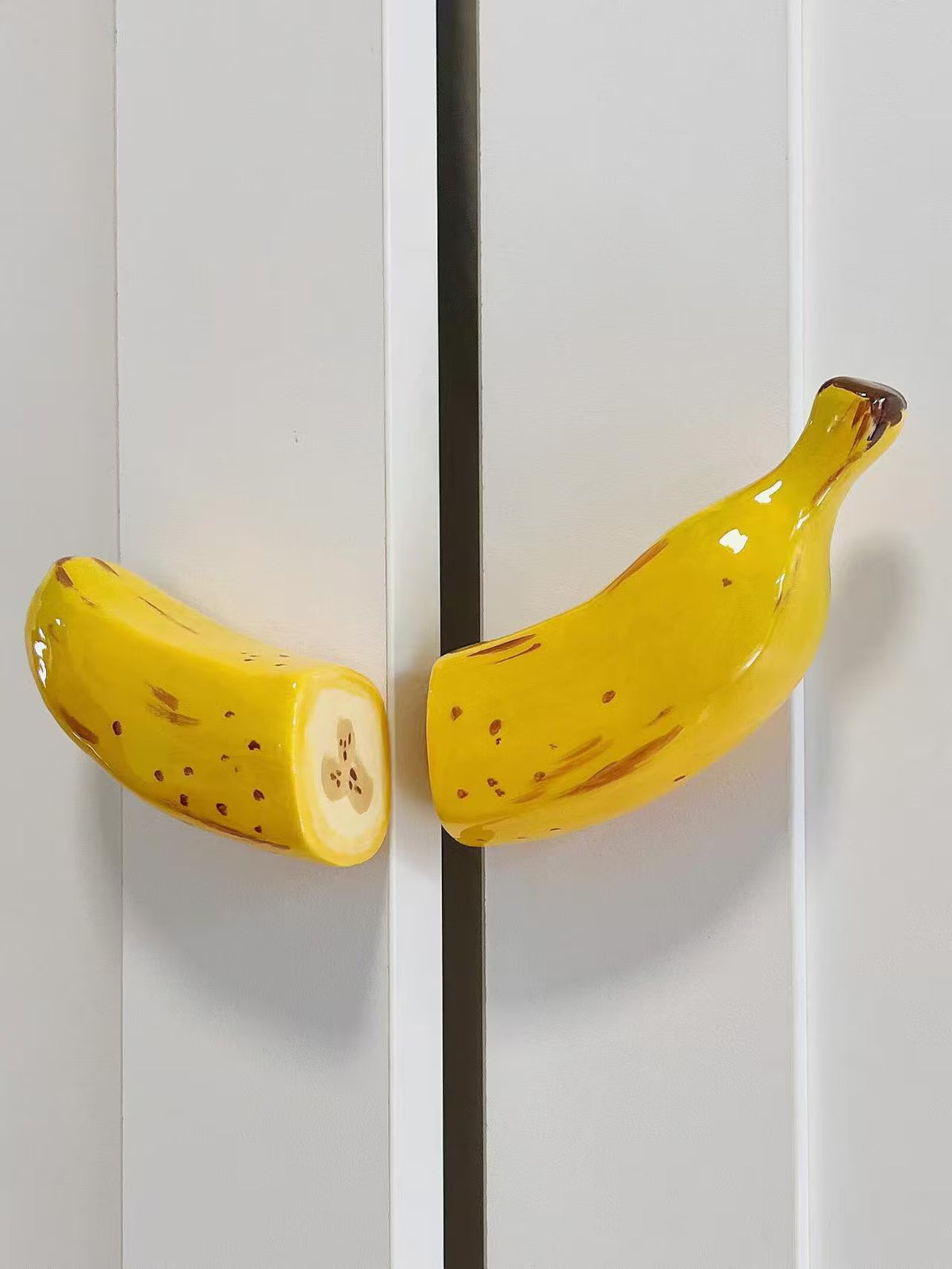 Banana-Shaped Ceramic Cabinet Handle