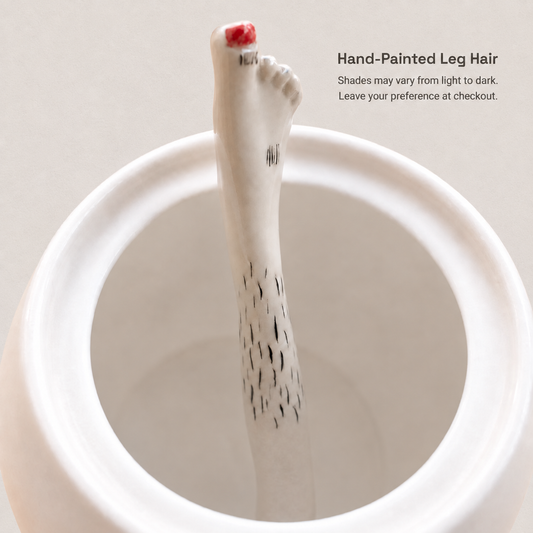 Leg-Shaped Ceramic Straw