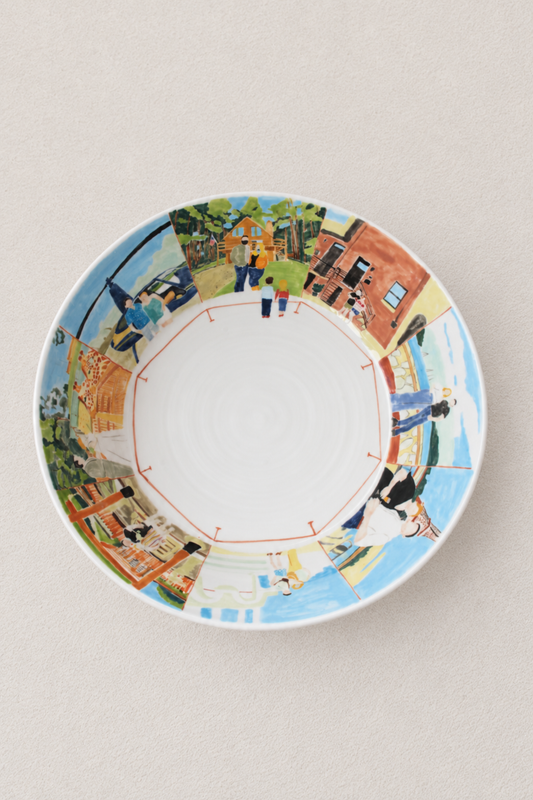 10in Custom Hand-Painted Memory Bowl from Your Photos