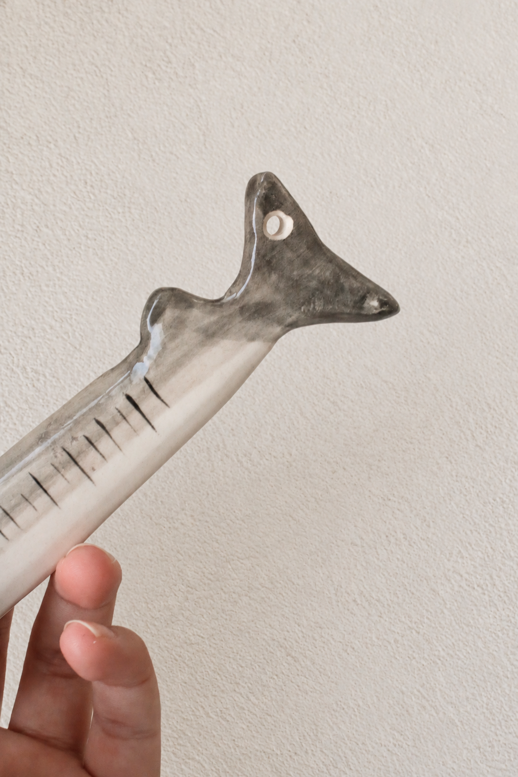 Fish-Shaped Ceramic Straw