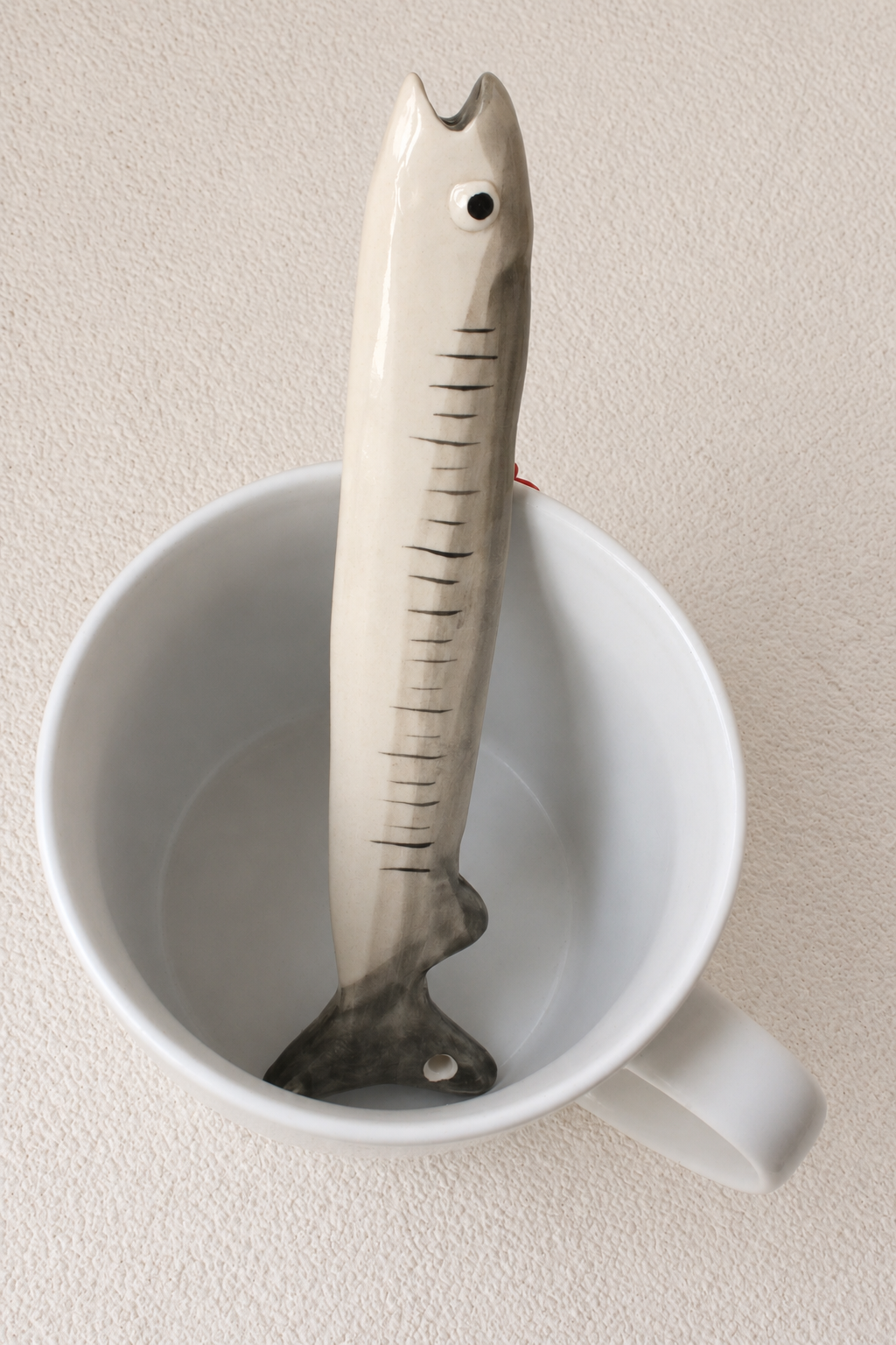 Fish-Shaped Ceramic Straw