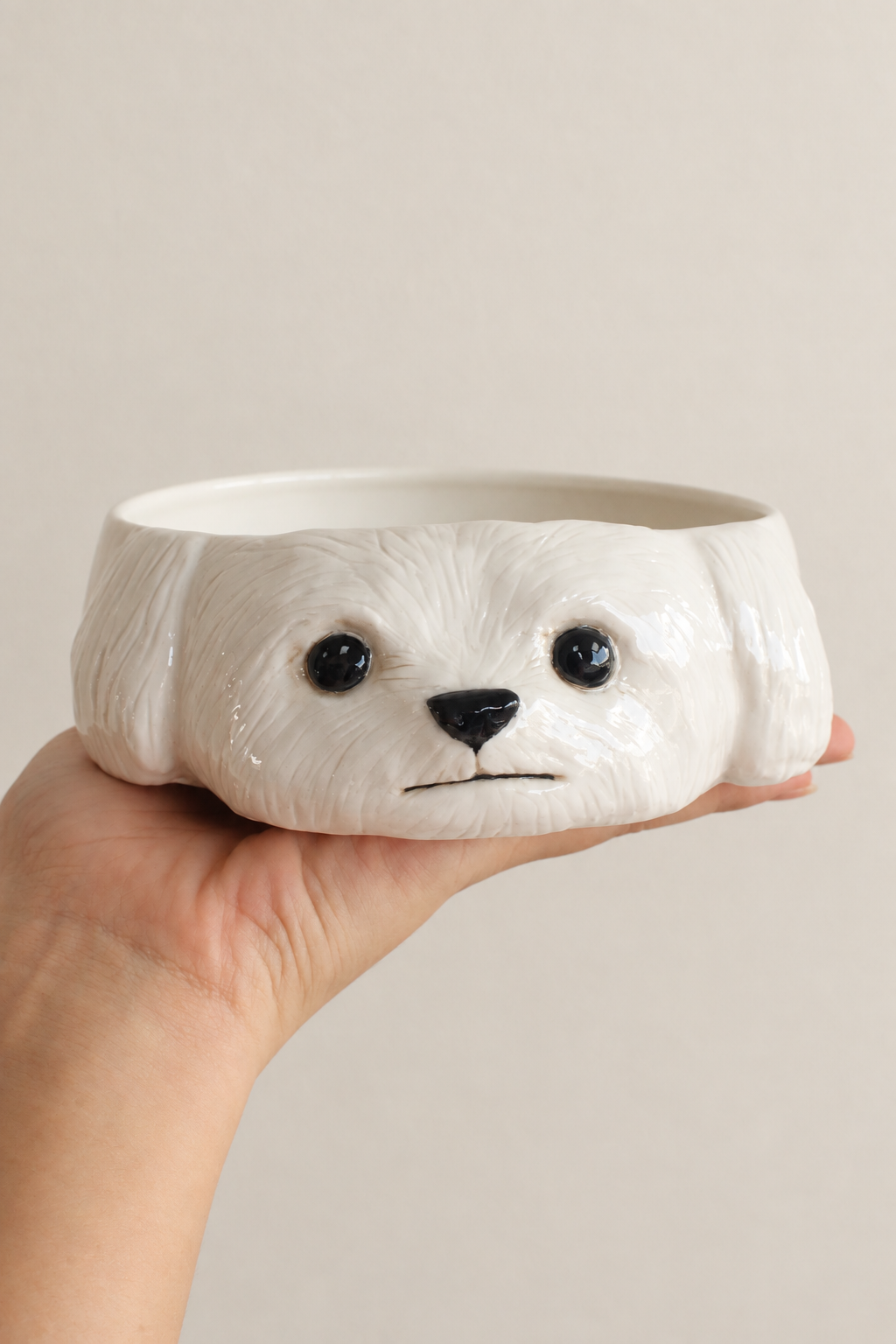 Personalized Pet Portrait Ceramic Bowl