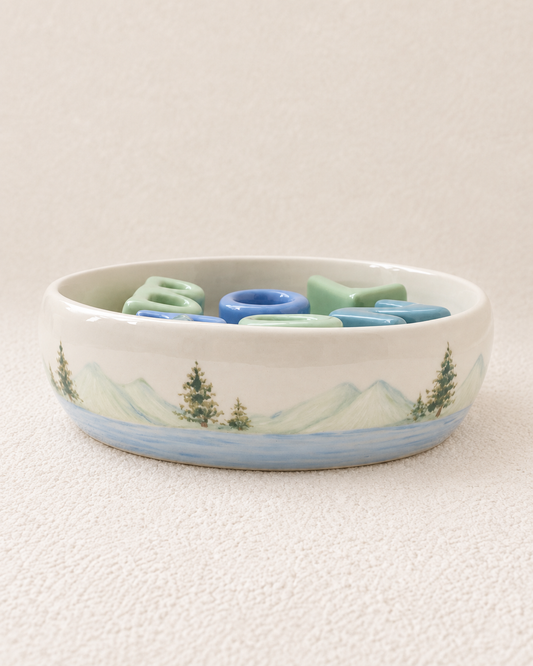 Hand-Painted Personalized Slow Feeder Dog Bowl
