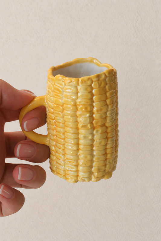 Corn-Shaped Ceramic Espresso Cup
