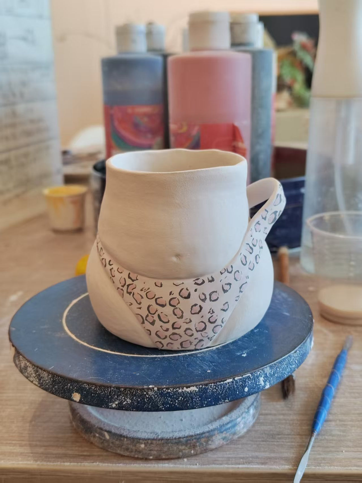 Leopard Print Underwear Ceramic Mug