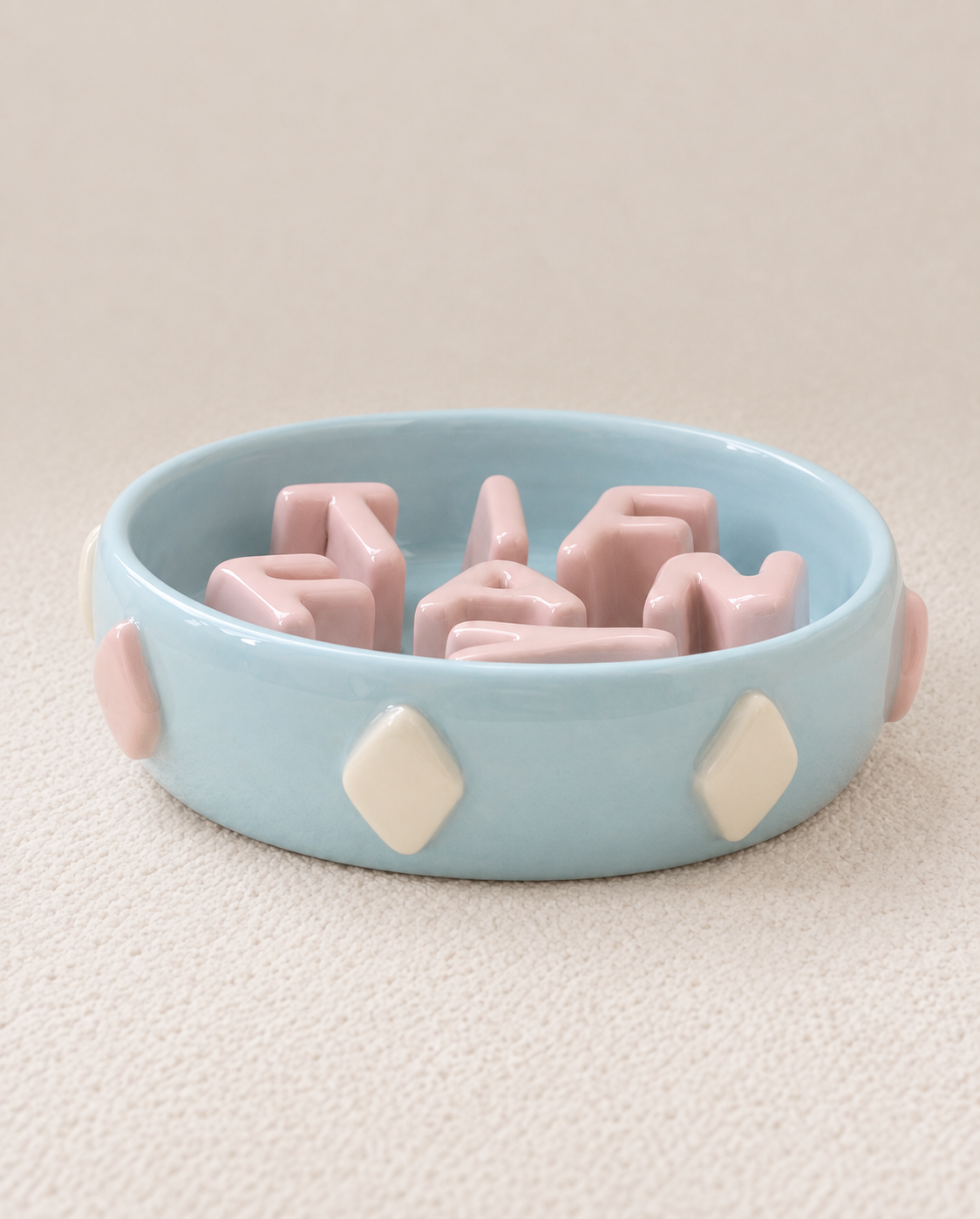 Custom Slow Feeder Dog Bowl with 3D Details