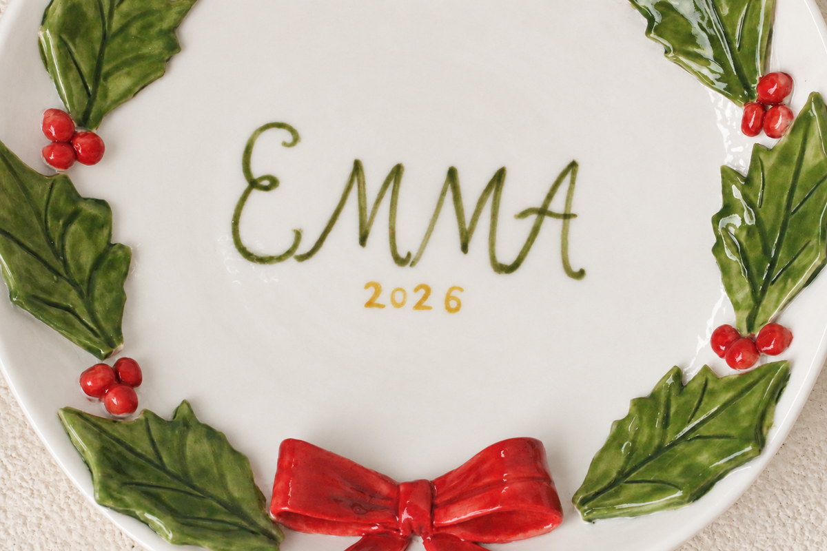 Personalized Christmas Plate with Name