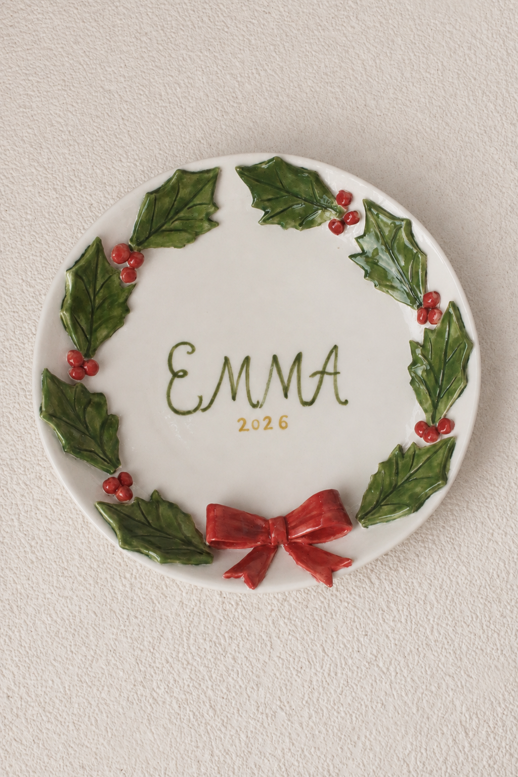 Personalized Christmas Plate with Name