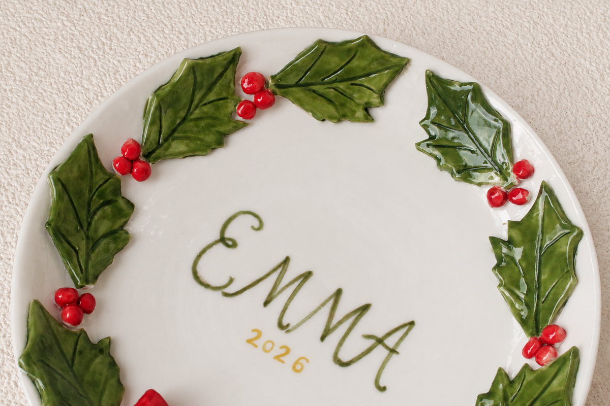 Personalized Christmas Plate with Name