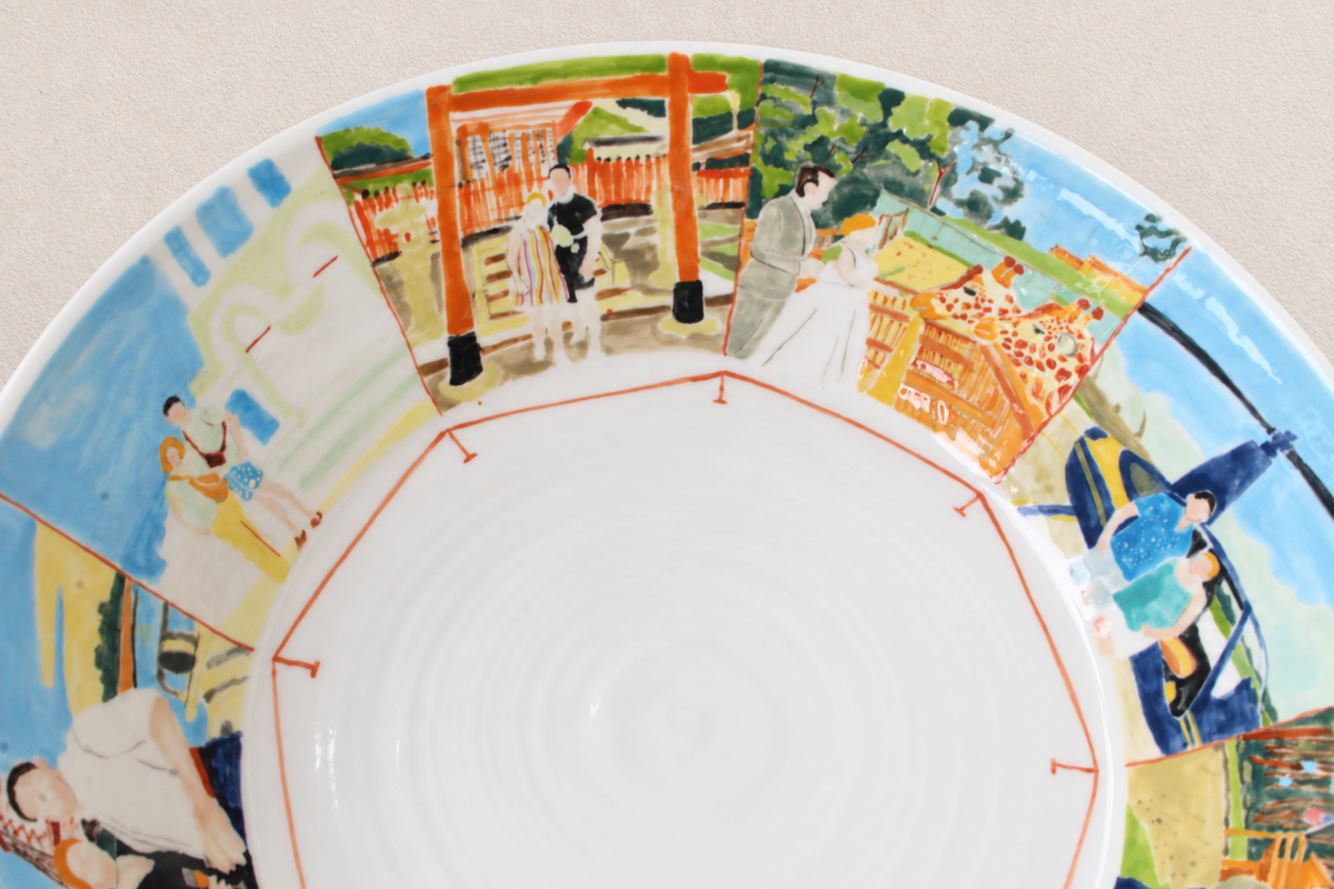 10in Custom Hand-Painted Memory Bowl from Your Photos