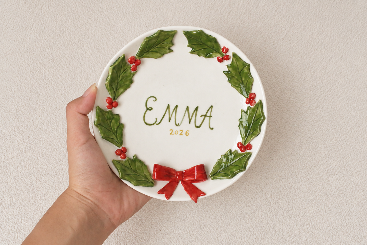 Personalized Christmas Plate with Name