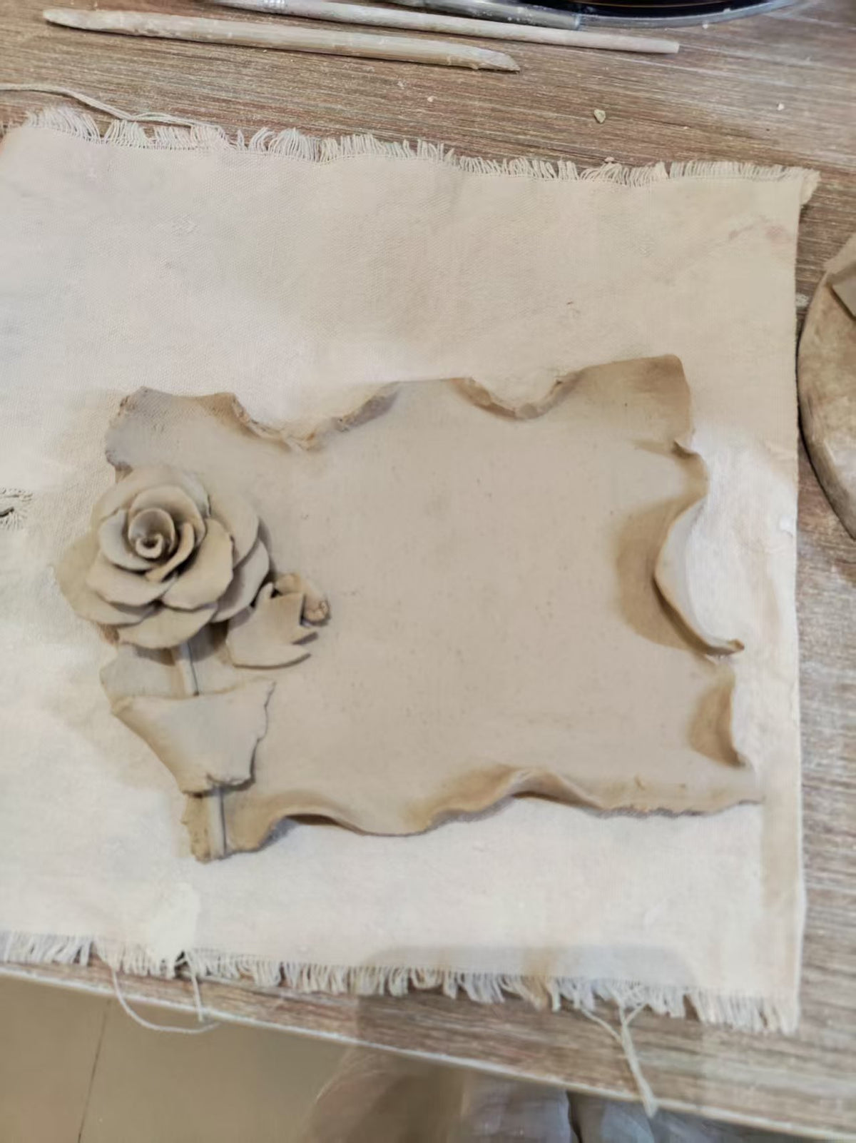 Custom Ceramic Envelope Plate with Flowers and Personalized Text
