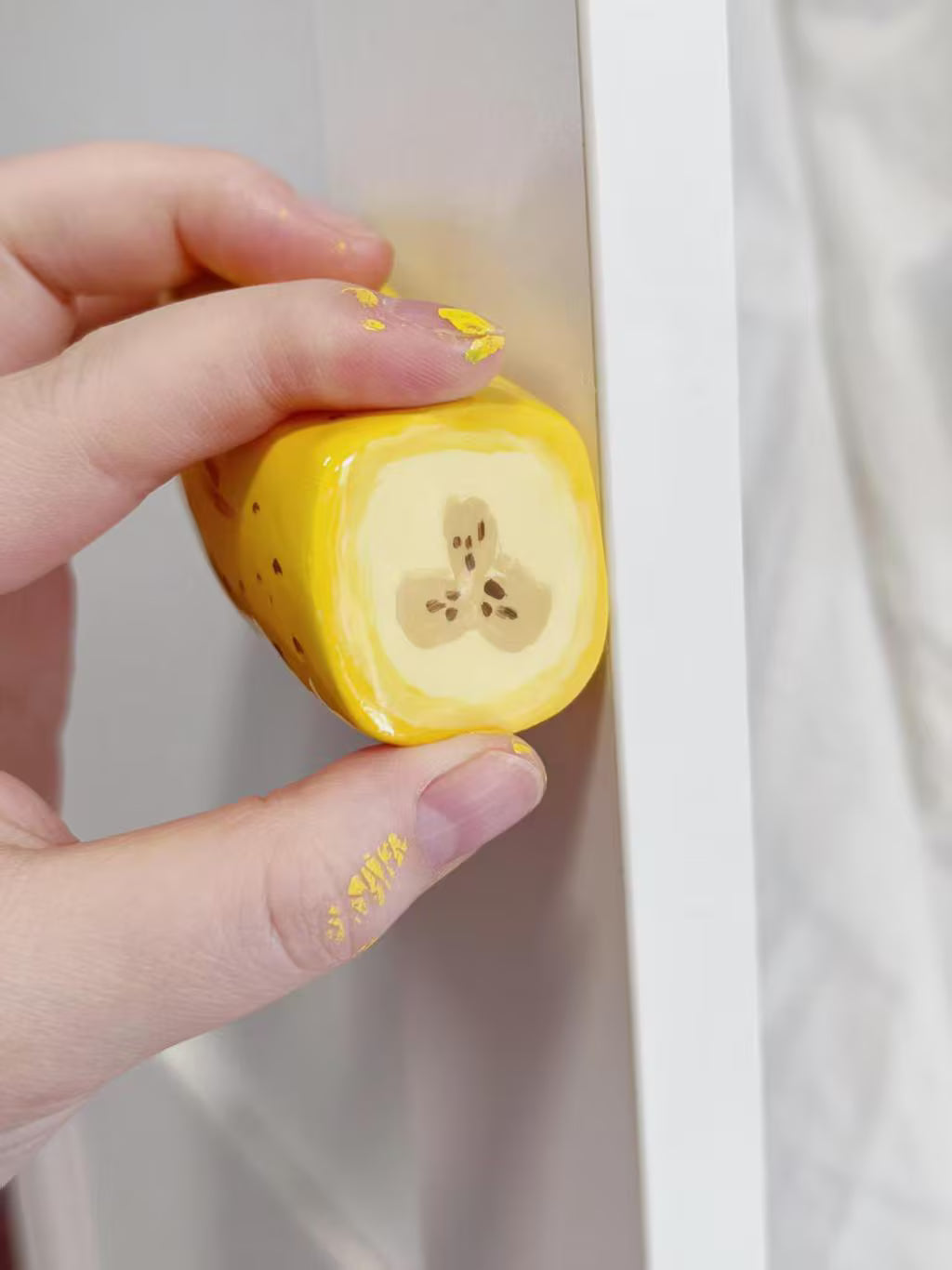 Banana-Shaped Ceramic Cabinet Handle